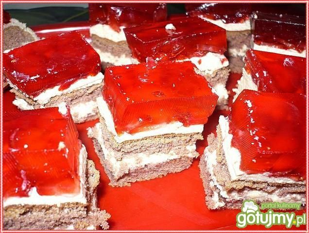 Ciasto kremowe z galaretką