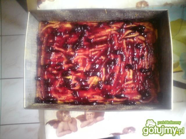 Ciasto krówka z dżemem i bakaliami 