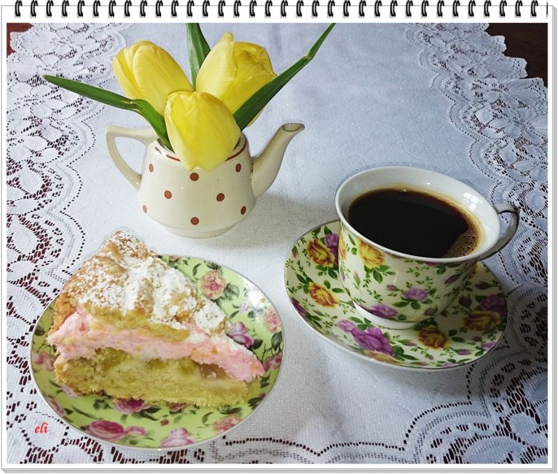 Ciasto kruche Eli z rabarbarem