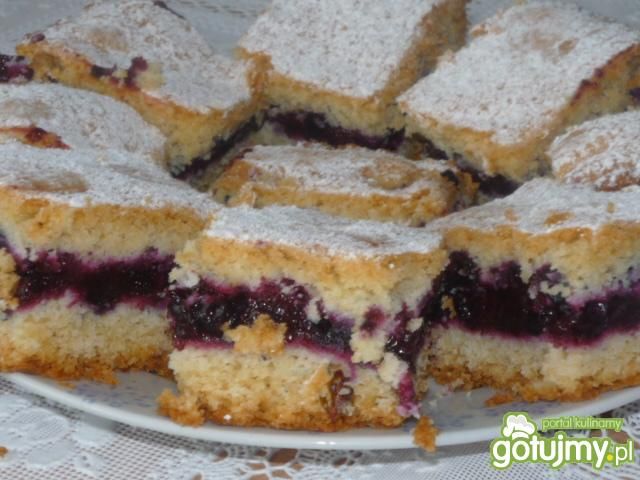 Ciasto kruche z borówkami