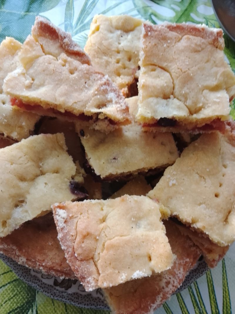 Ciasto kruche z borówkami i jabłkiem wg. Irenki