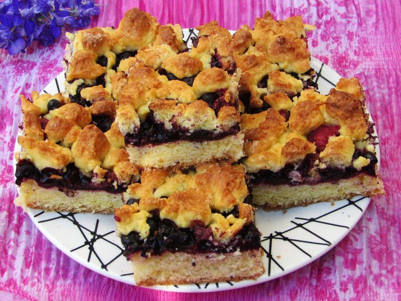 Ciasto krucho- drożdżowe z owocami leśnymi Ciasto krucho- drożdżowe z owocami leśnymi