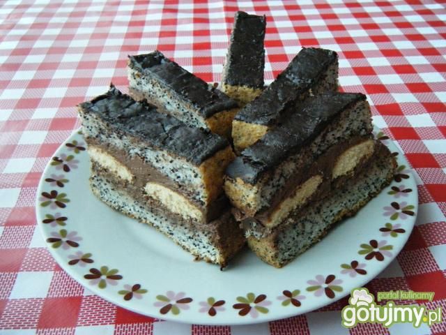 Ciasto makowe z biszkoptami