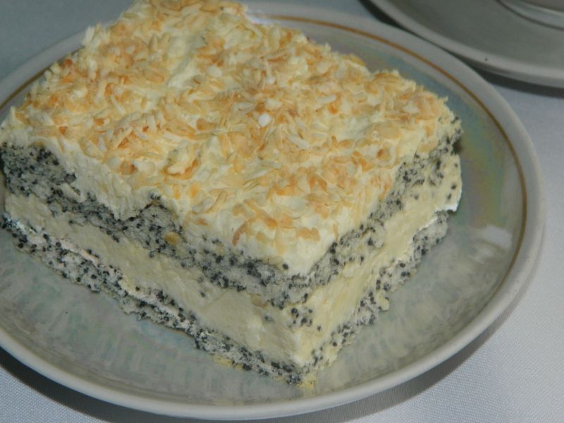 Ciasto makowe z masą kokosową Ciasto makowe z masą kokosową