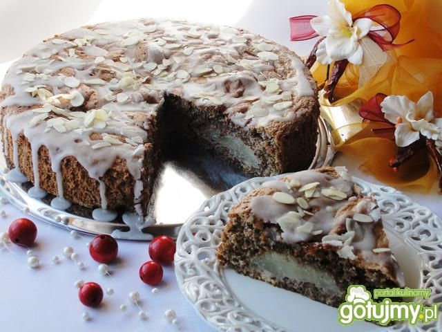 Ciasto makowo-gruszkowe  Ciasto makowo-gruszkowe