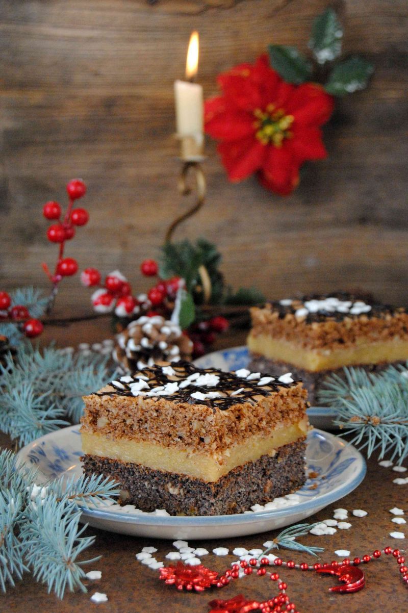 Ciasto makowo- orzechowe