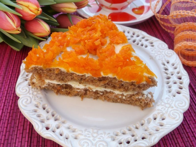 Ciasto marchewkowe z serkiem mascarpone Ciasto marchewkowe z serkiem mascarpone