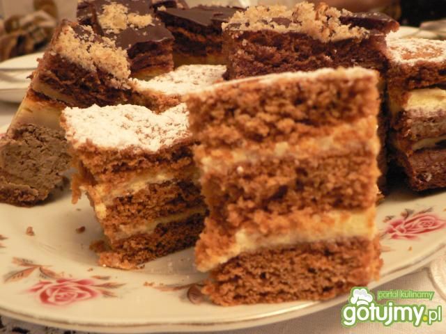 Ciasto miodowe z masą grysikową 