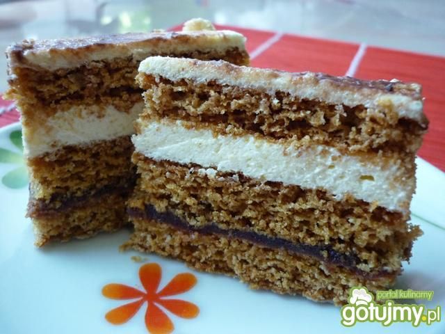 Ciasto miodowe z masą migdałową Ciasto miodowe z masą migdałową