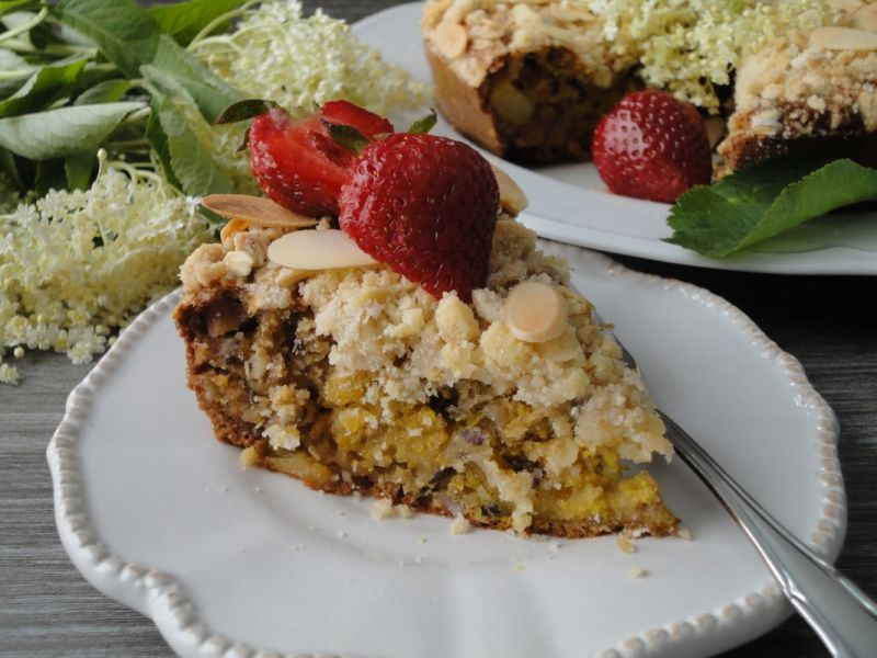 Ciasto na kefirze z kwiatami bzu