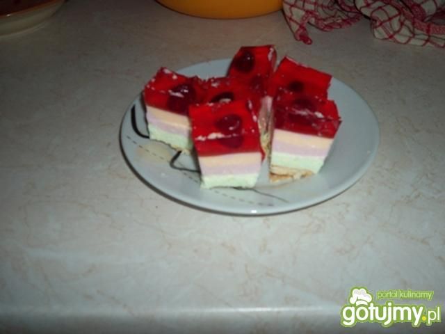 Ciasto na zimno z malinami