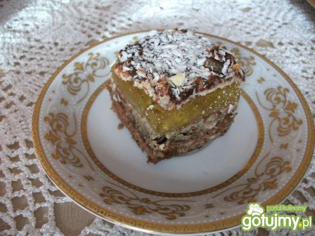 Ciasto orzechowe z galaretką