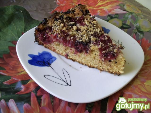 Ciasto orzechowe z owocami wg ewasng
