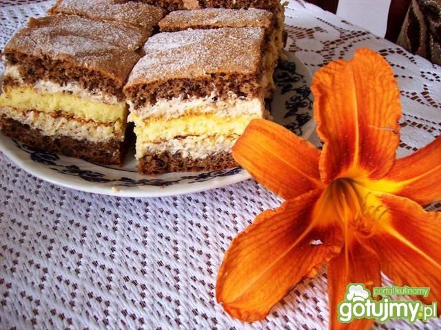 Ciasto orzechowe z serem Ciasto orzechowe z serem