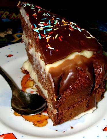 Ciasto piernikowe z kremem karpatkowym