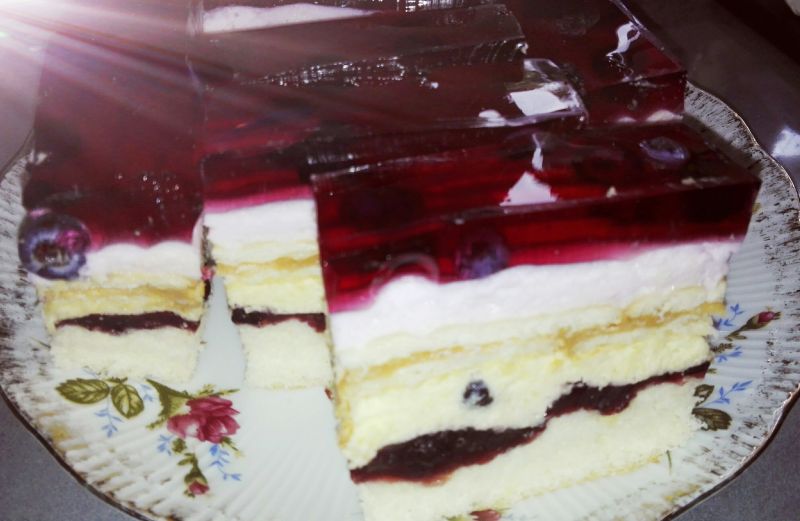 Ciasto podwójnie jagodowe