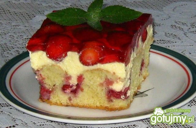      Ciasto podwójnie truskawkowe