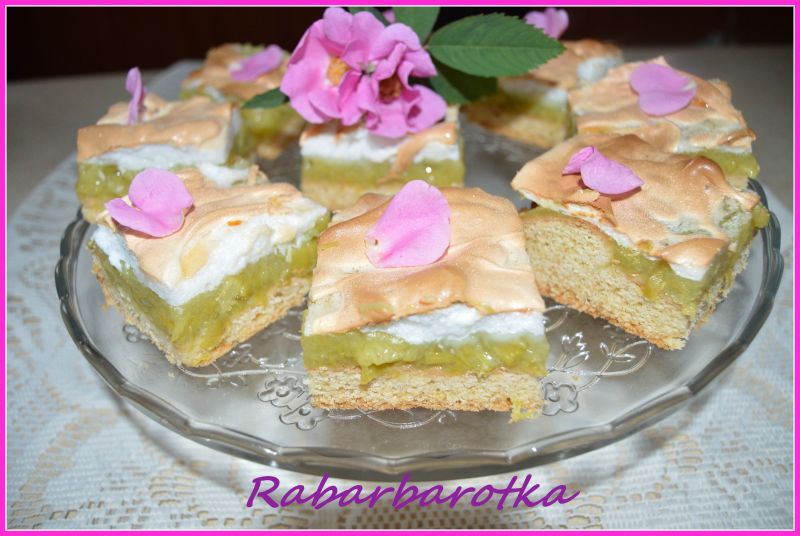 Ciasto rabarbarowe z pianką Ciasto rabarbarowe z pianką
