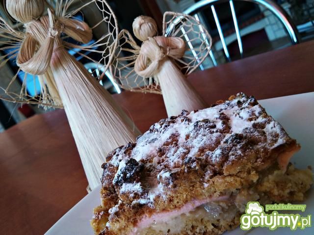 Ciasto rabarbarowo miodowe