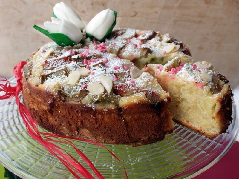 Ciasto serowe z rabarbarem Ciasto serowe z rabarbarem