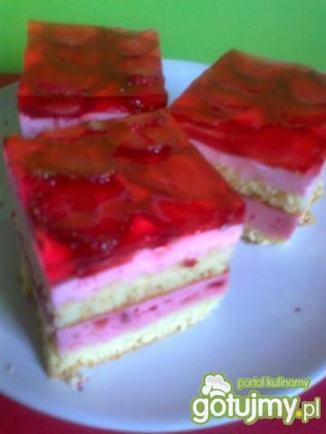 Ciasto serowo-śmietanowe z truskawkami