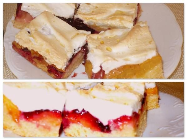 Ciasto śliwkowe z brzoskwiniową nutą Ciasto śliwkowe z brzoskwiniową nutą