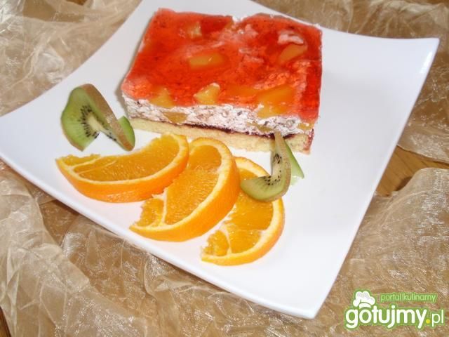 Ciasto smietankowo brzoskwiniowe Ciasto smietankowo brzoskwiniowe