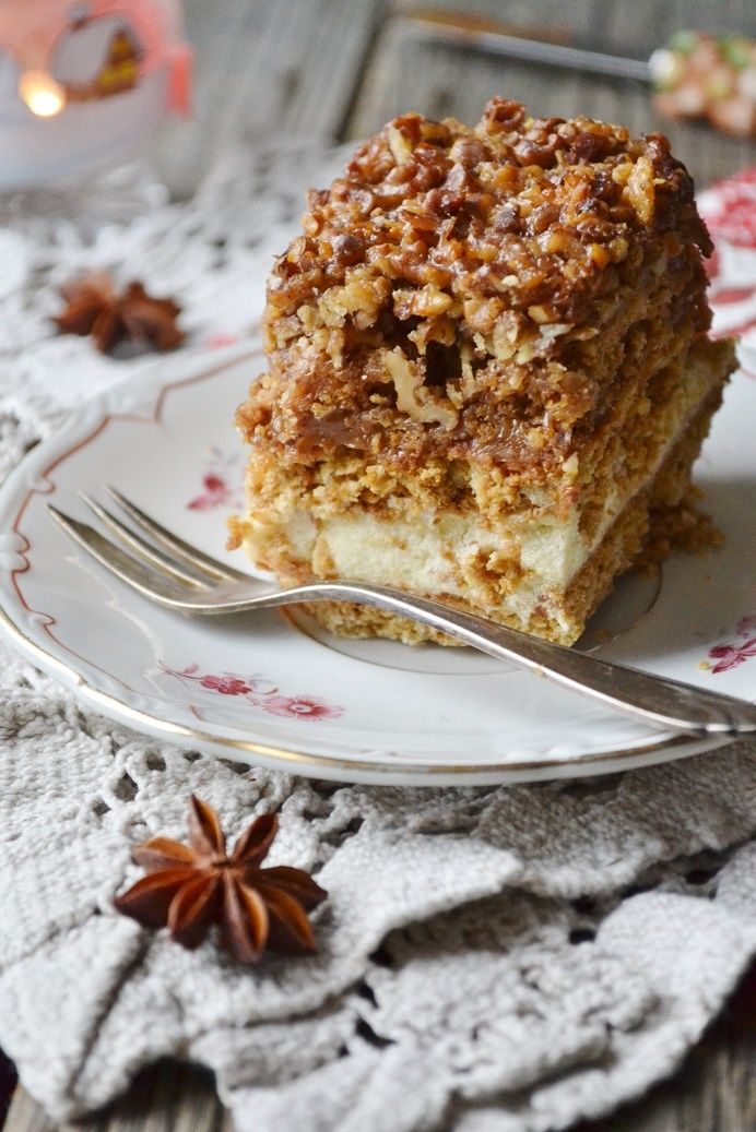 Ciasto snickers z kremem budyniowym