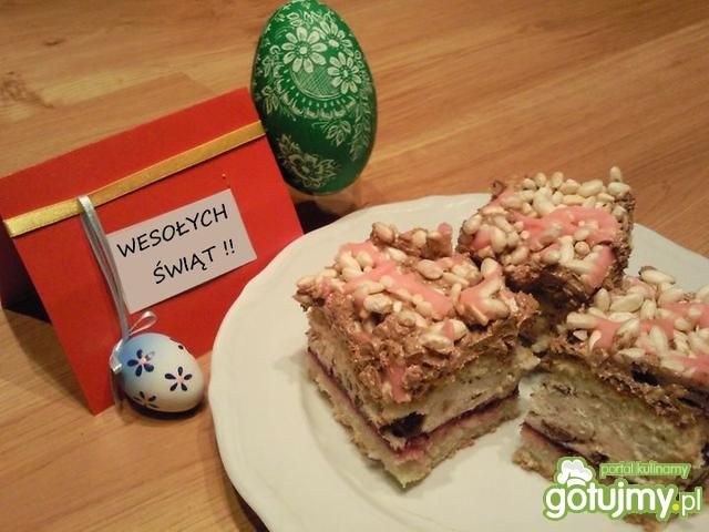 Ciasto straciatella z ryżem preparowanym