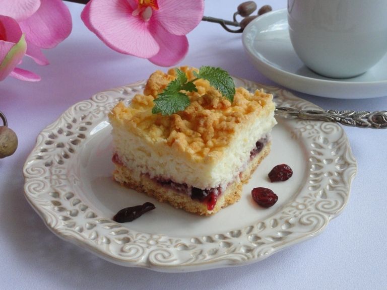 Ciasto "styropian" z żurawiną