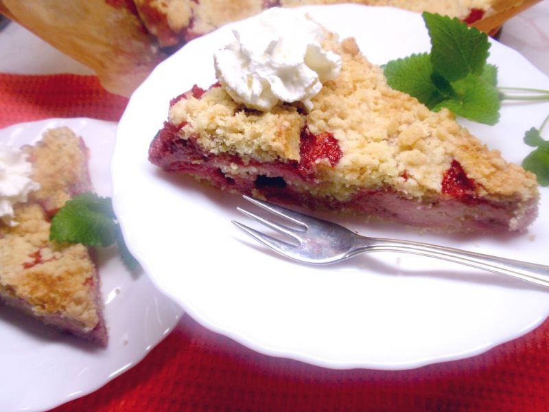 Ciasto sypane z truskawkami Ciasto sypane z truskawkami