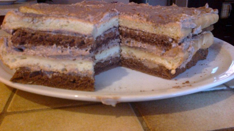 Ciasto tortowe z masą rumową *rumowy półmetek 