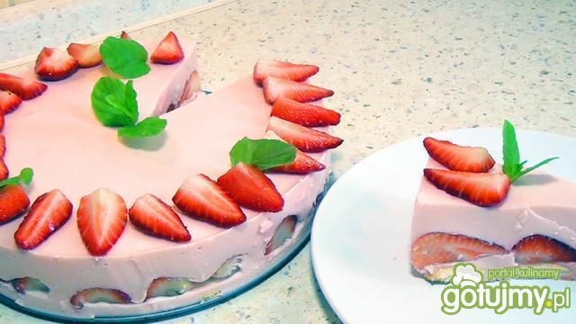 Ciasto truskawkowe na zimno