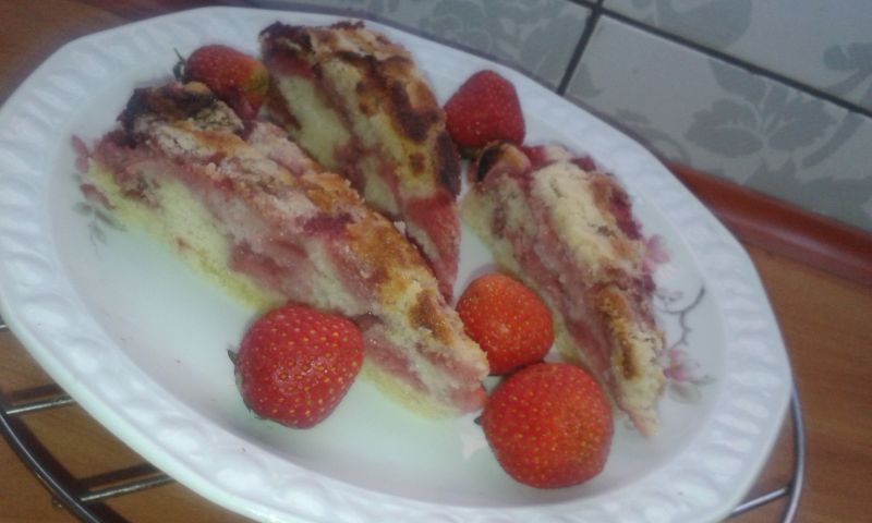 Ciasto truskawkowe sypane