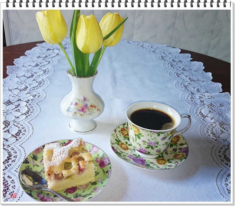 Ciasto ucierane Eli z rabarbarem Ciasto ucierane Eli z rabarbarem