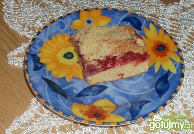 Ciasto ucierane z truskawkami