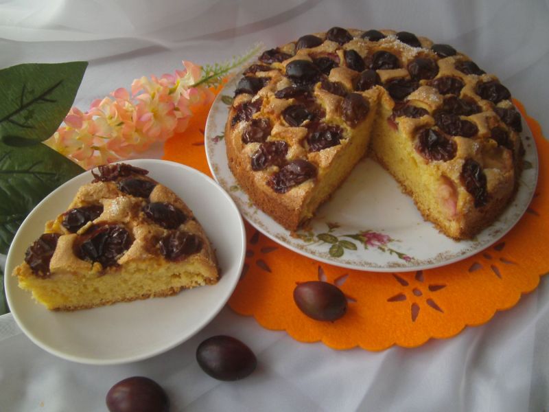 Ciasto ucierane ze śliwkami
