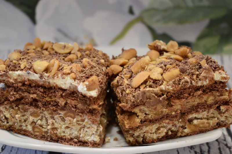 Ciasto Wafelkowo Orzechowe