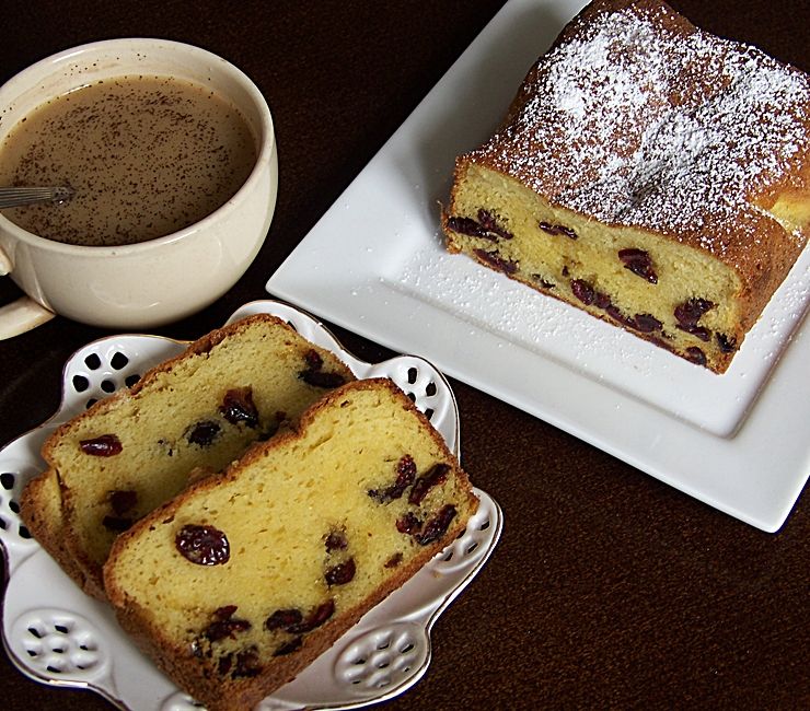 Ciasto waniliowe z suszonymi żurawinami Ciasto waniliowe z suszonymi żurawinami