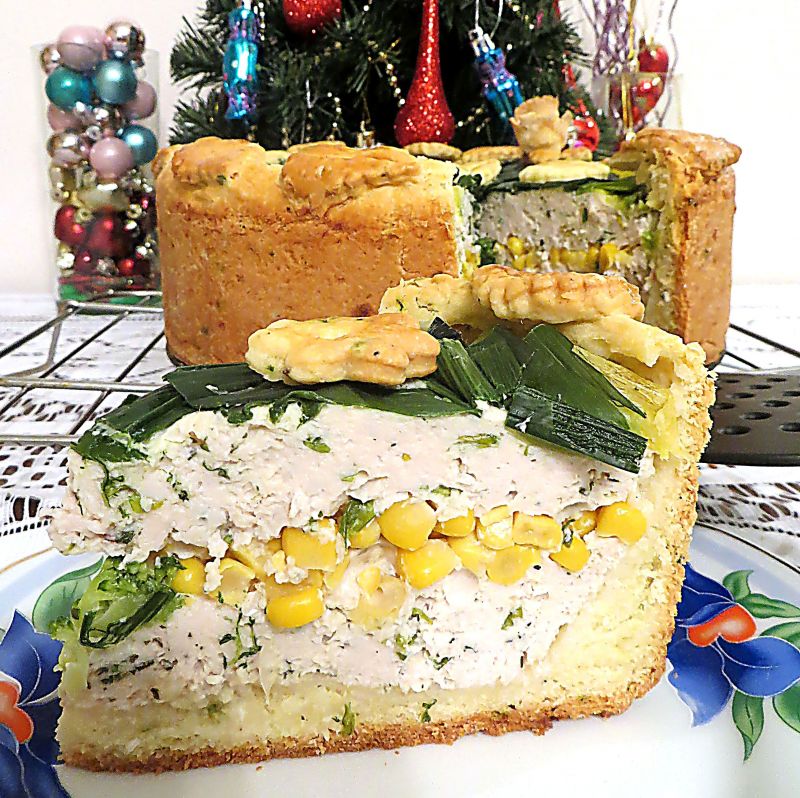 Ciasto wytrawne zielony torcik Ciasto wytrawne zielony torcik