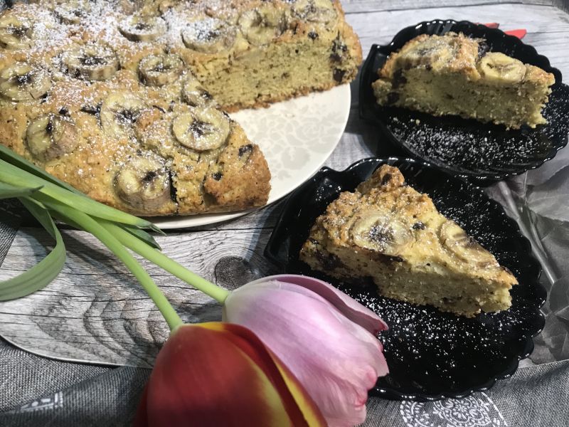 Ciasto z bananami i czekoladą (bezglutenowe)