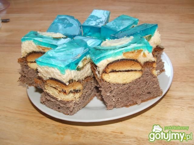 Ciasto z biszkoptami i galaretką Ciasto z biszkoptami i galaretką