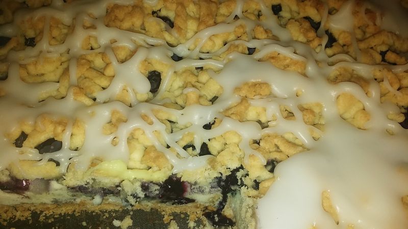 Ciasto z borówkami i masą budyniową