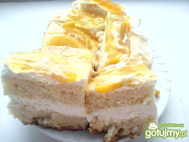 Ciasto z  brzoskwiniami