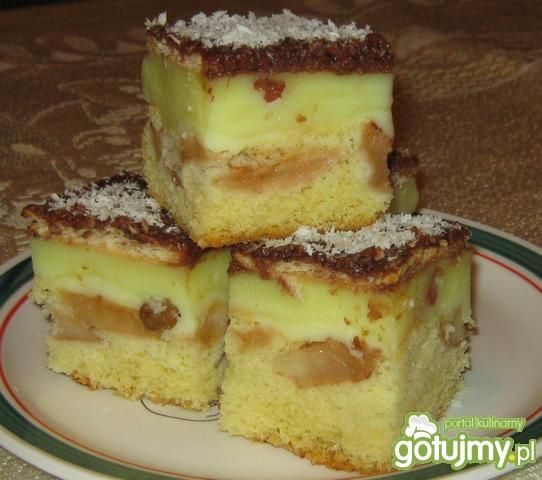 Ciasto z budyniem i jabłkami 3 Ciasto z budyniem i jabłkami 3
