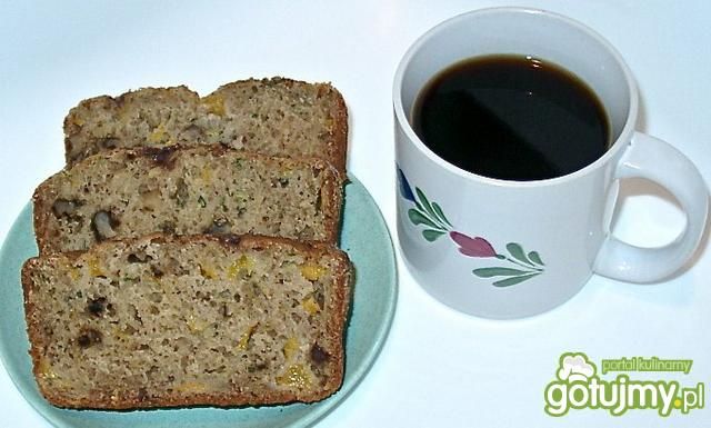 Ciasto z cukinią i brzoskwiniami Ciasto z cukinią i brzoskwiniami