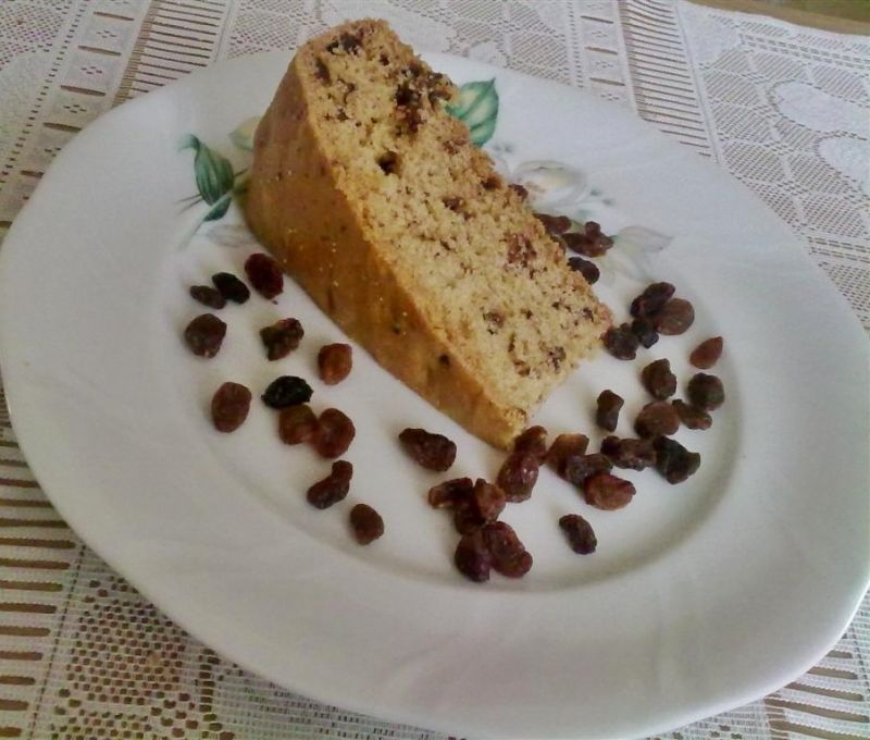 Ciasto z czekoladą i rodzynkami