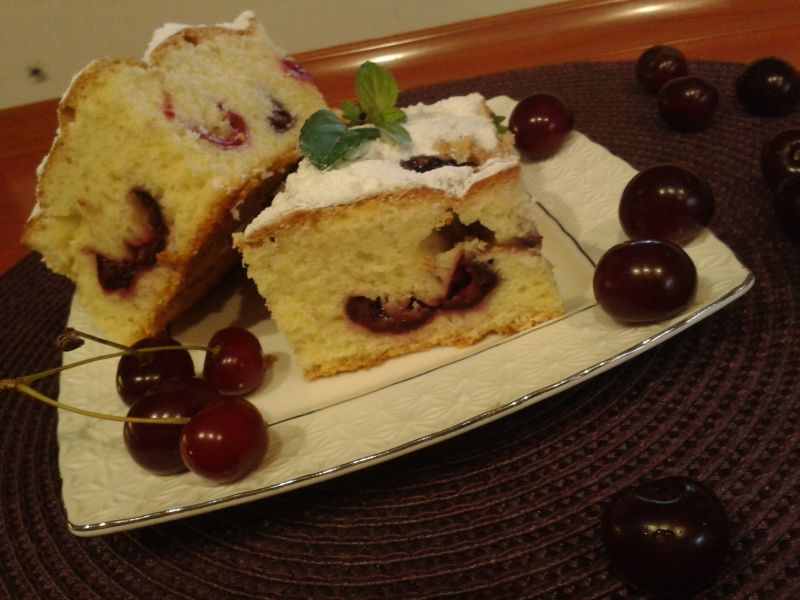 Ciasto z czereśniami z dodatkiem oleju