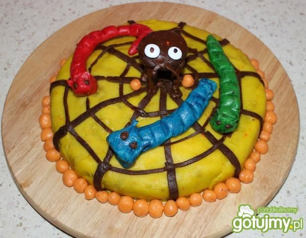 Ciasto z dynią dekorowane masą cukrową