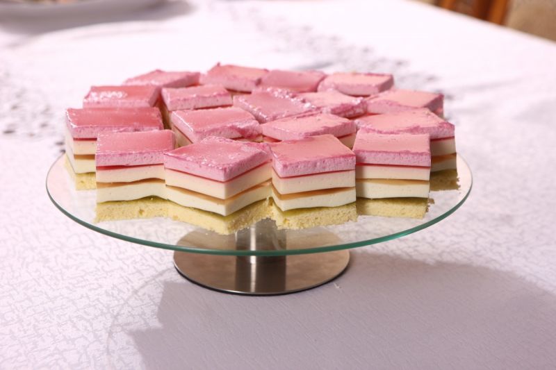 Ciasto z galaretkami  tęczowe